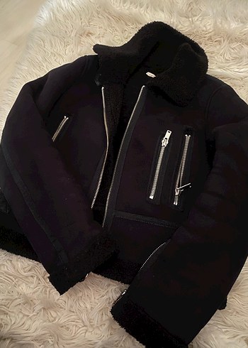 Kadın zara süet mont - Görsel 2