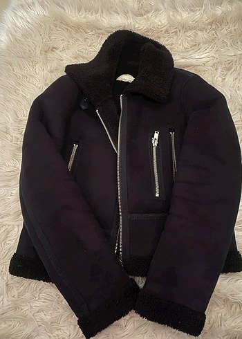 Kadın zara süet mont - Görsel 5