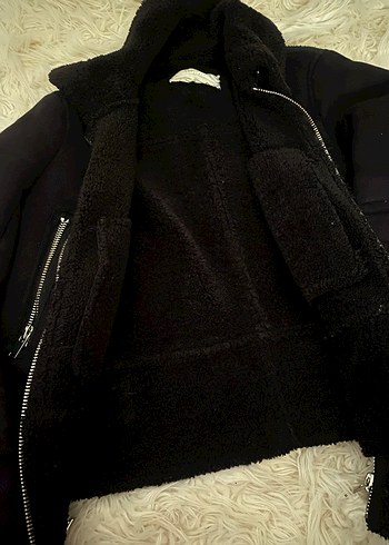 Kadın zara süet mont - Görsel 4