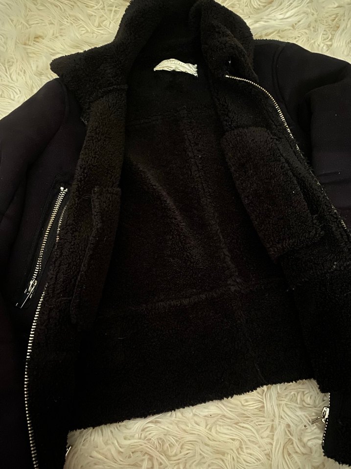 Kadın zara süet mont - Görsel 4