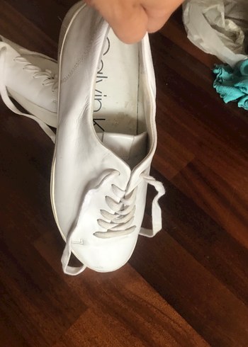 39 Beden Beyaz Minimalist Stiletto Topuklu Kadın Spor Ayakkabı