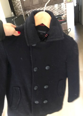 Erkek Çocuk Siyah orjinal Tommy hilfiger kaban - Görsel 3