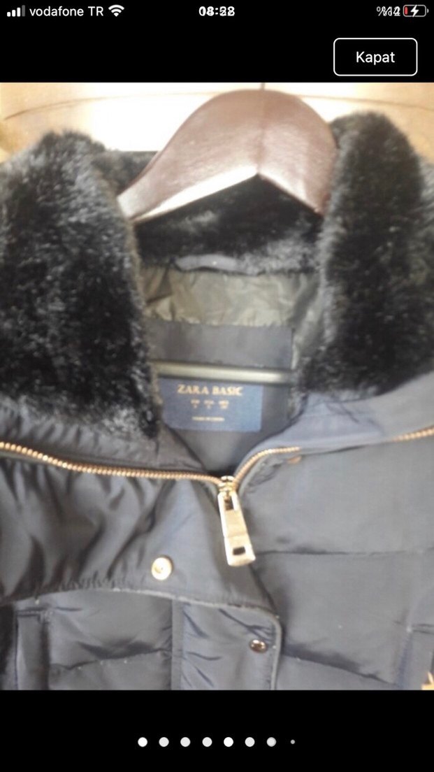 Siyah Kemerli Kadın Kışlık Mont - Görsel 2