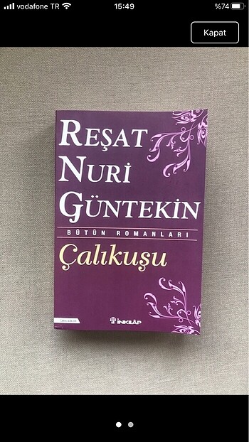 Çalıkuşu 540 sayfa tam Metin sıfır kitap