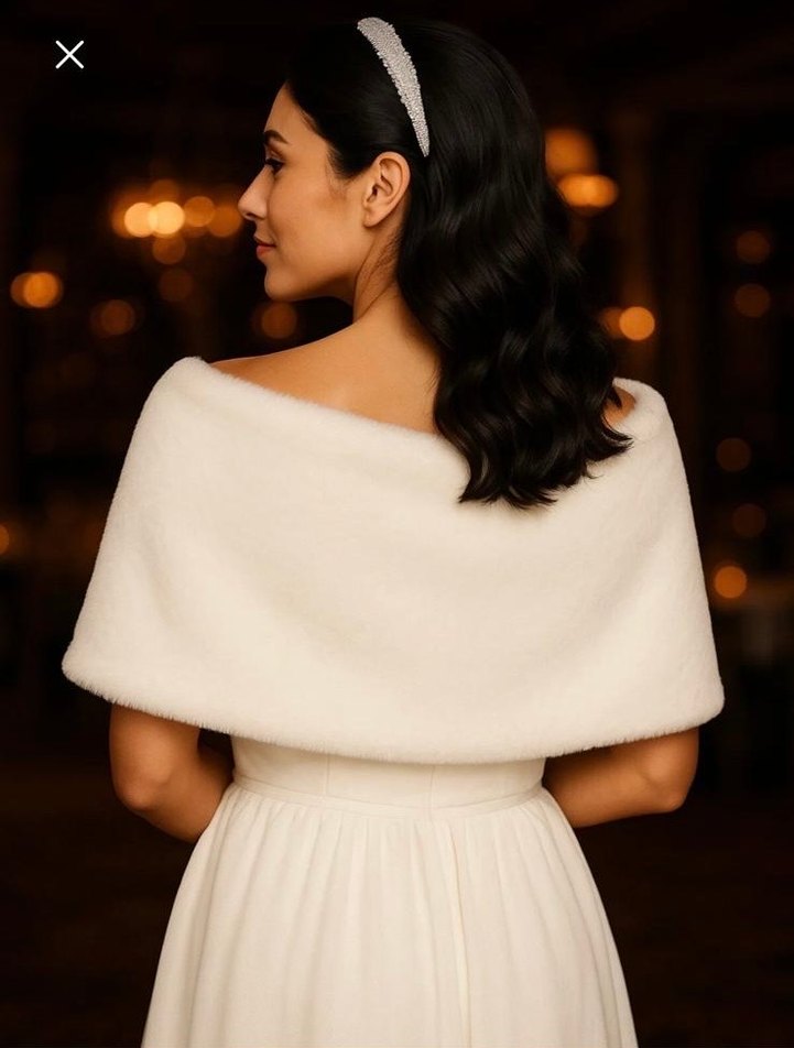 Broşlu peluş beyaz etol - Görsel 3