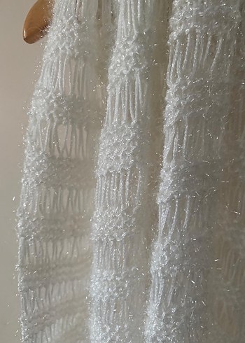 Beyaz simli şal - Görsel 2