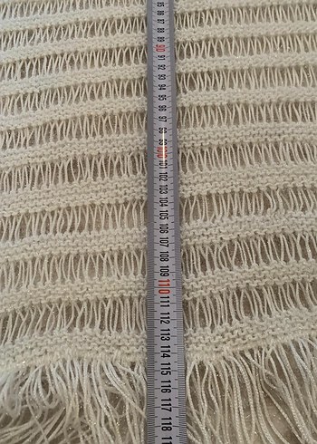 Beyaz simli şal - Görsel 3