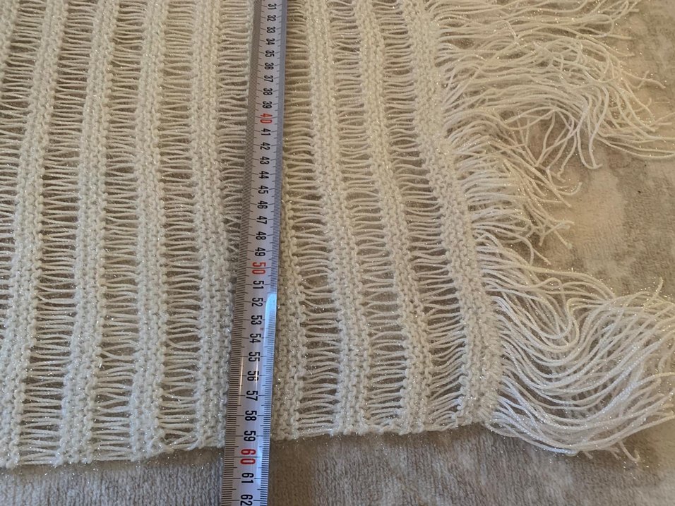 Beyaz simli şal - Görsel 4