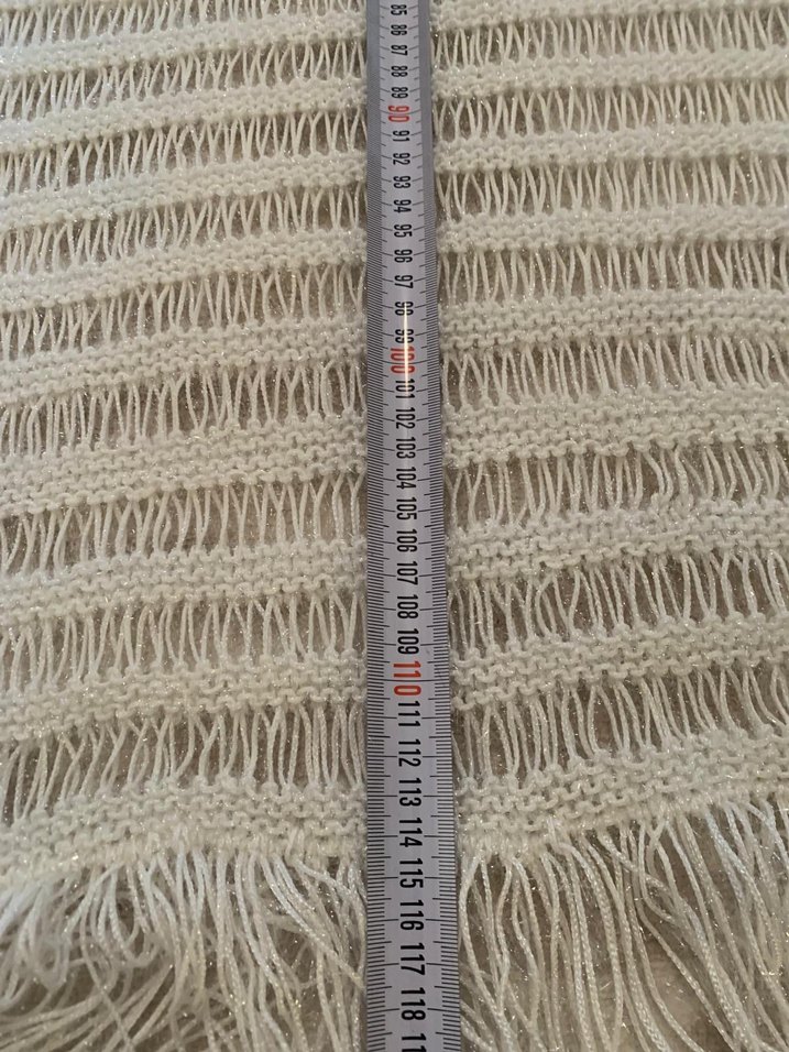 Beyaz simli şal - Görsel 3