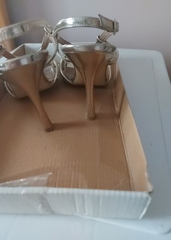 Derimod Altın  Topuklu Kadın Abiye Ayakkabı - Görsel 7