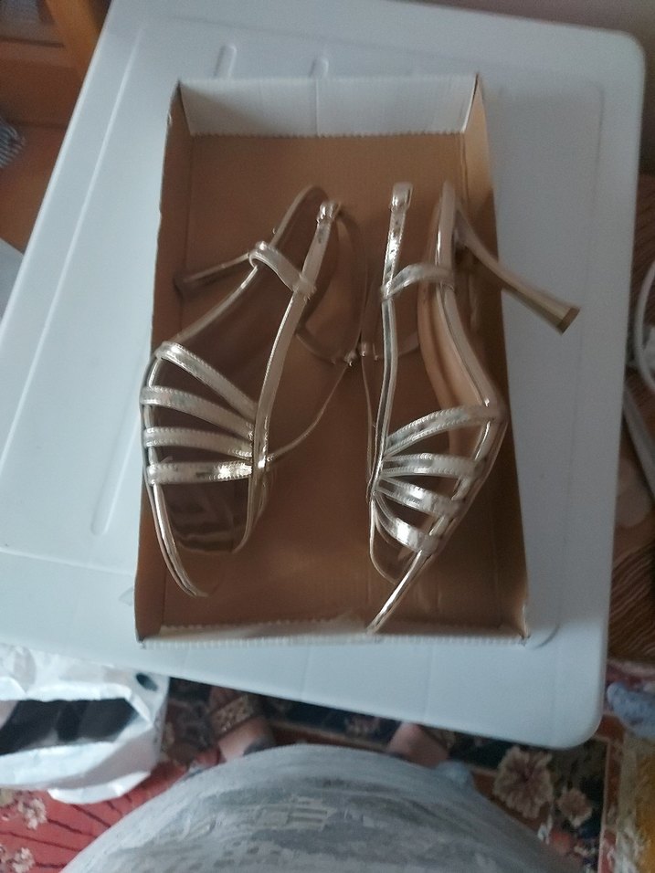 Derimod Altın  Topuklu Kadın Abiye Ayakkabı - Görsel 5