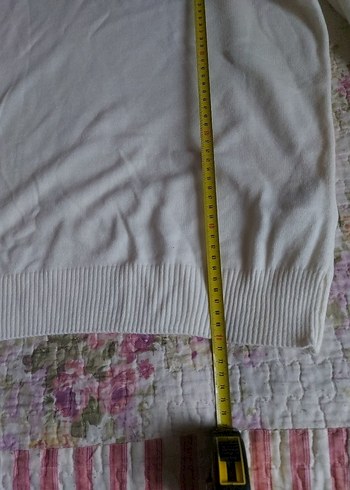 De fantom krem Uzun Kollu Triko Kazak - Görsel 3