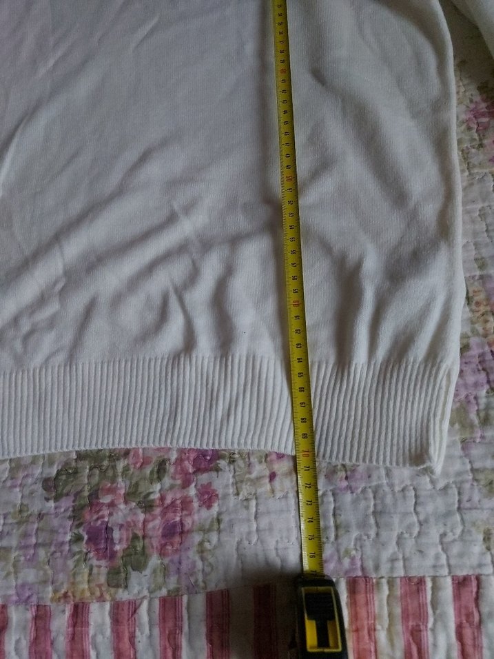 De fantom krem Uzun Kollu Triko Kazak - Görsel 3