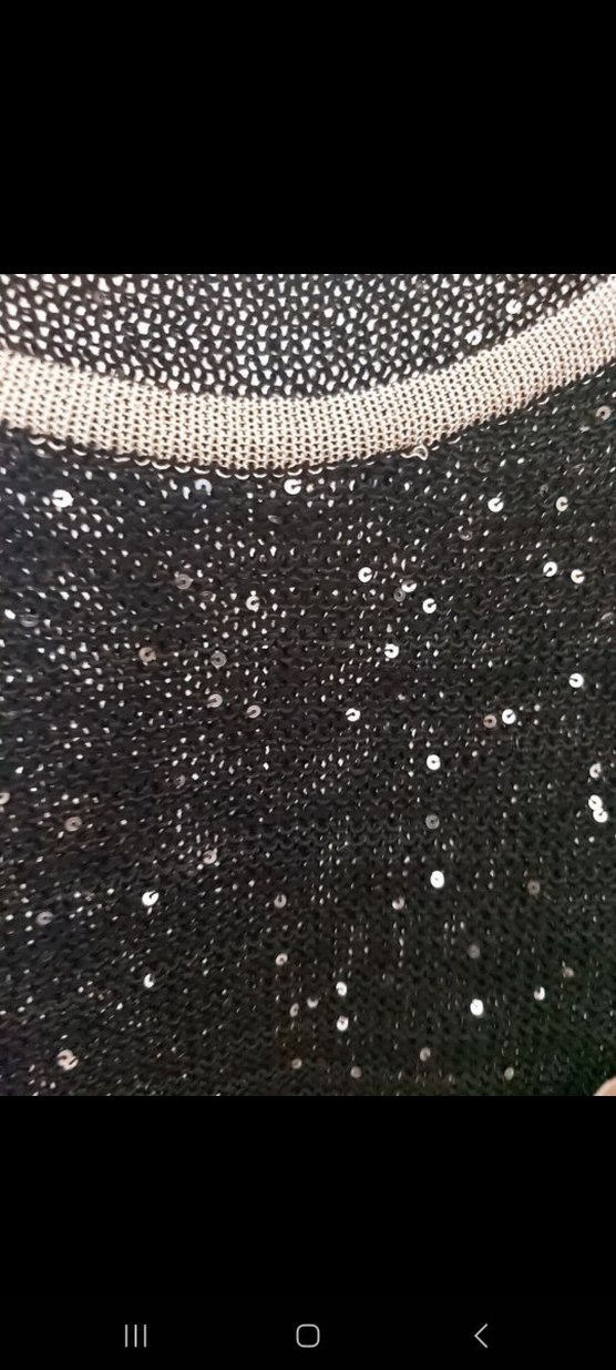 Siyah Mini Triko Kazak, Uzun Kollu, Gevşek Kesim - Görsel 4