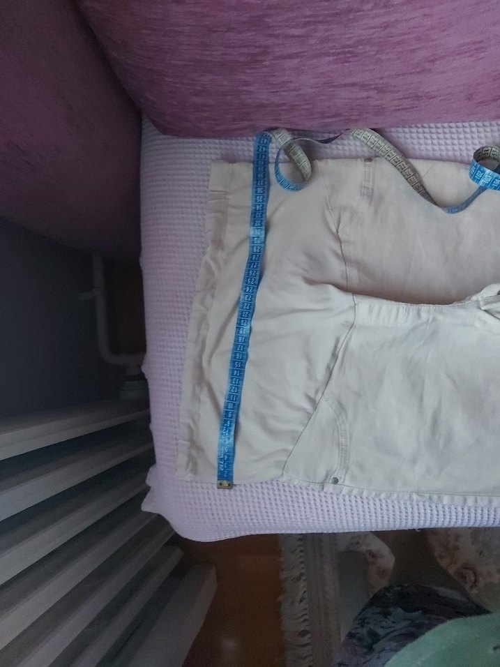 krem rengi hamileKadın Pantolon, Normal Boy,likralıdır. - Görsel 3