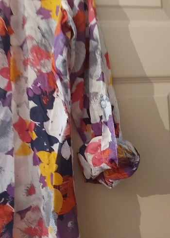 lcw Çiçek Desenli Rahat Kadın Gömlek - Görsel 5