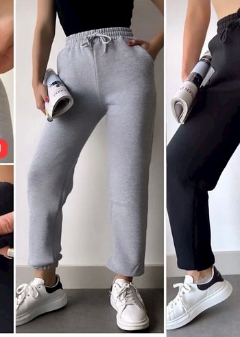 Gri Kadın Rahat Kesim Eşofman Altı - Görsel 4