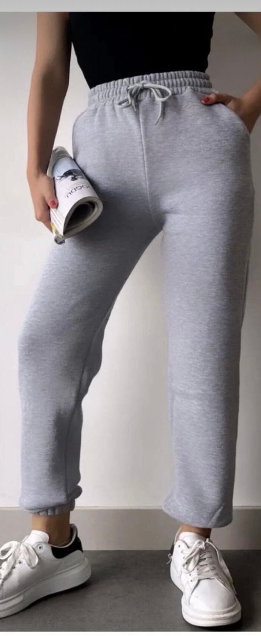 Gri Kadın Rahat Kesim Eşofman Altı - Görsel 3