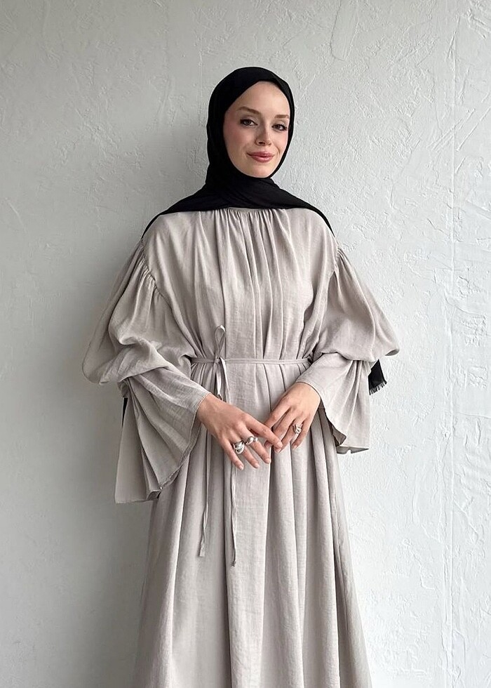 Uzun tesettür elbise - Görsel 3