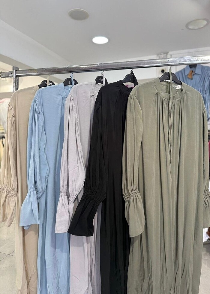 Uzun kol detay elbise - Görsel 4