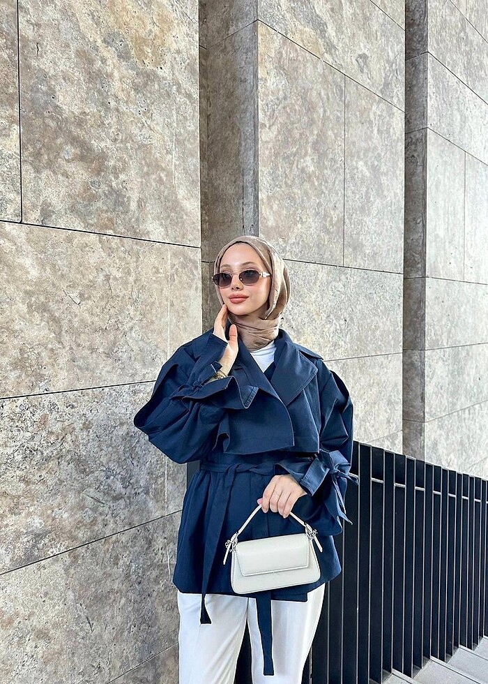 Kısa trençkot - Görsel 3