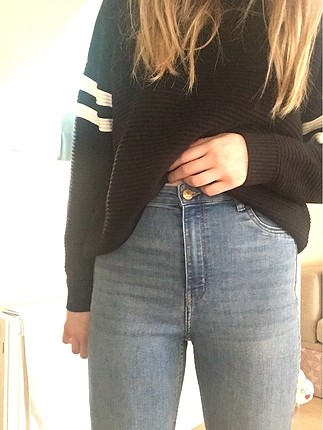 H&M Yüksek bel jean pantalon