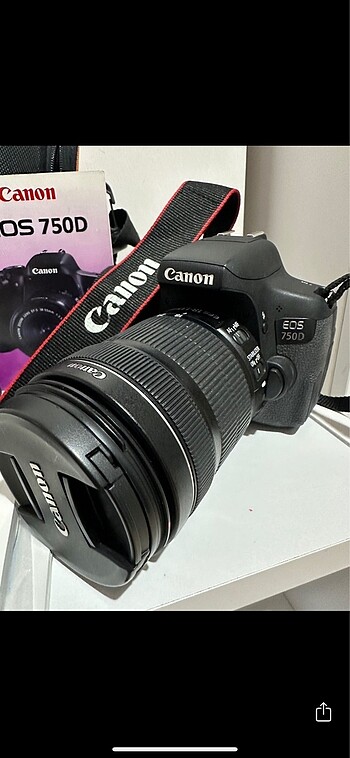 Canon 750D fotoğraf makinesi+Lens