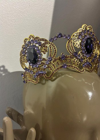 Mor Boncuklu Cam Taç - Görsel 2