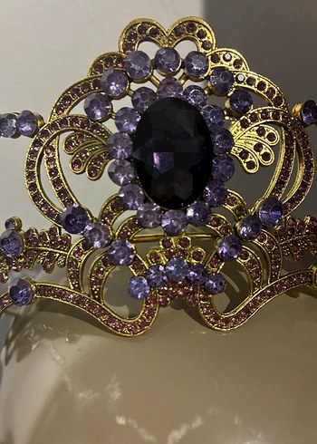 Mor Boncuklu Cam Taç - Görsel 3