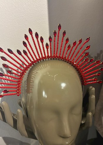 Kırmızı Boncuklu kına-after tacı - Görsel 3