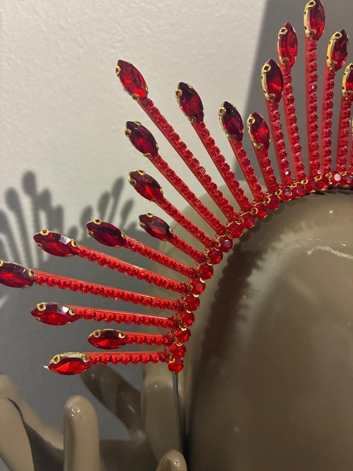 Kırmızı Boncuklu kına-after tacı - Görsel 2