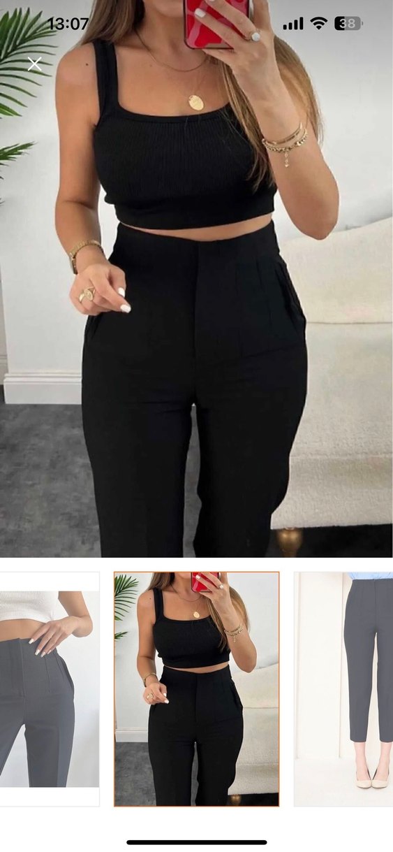 Kadın Siyah Havuç Pantolon - Görsel 2