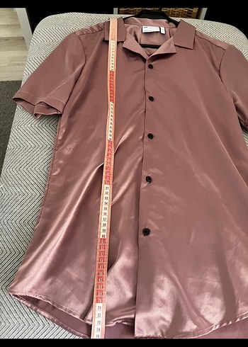 saten kısa kollu gömlek - Görsel 5