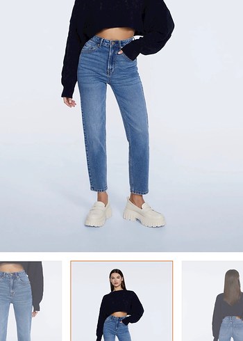 stradivarius mom jean - Görsel 2