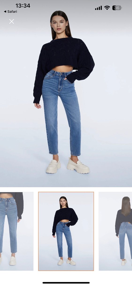 stradivarius mom jean - Görsel 2