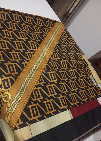 Fermuarlı Kahverengi Bohem Kadın Fular - Görsel 2