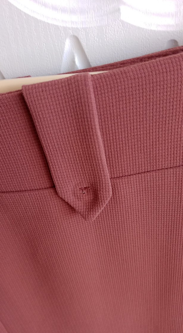 Düğmeli Uzun Kadın Etek -gul kurusu - Görsel 2