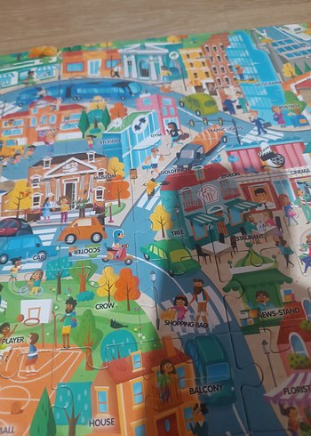 Headu Easy English Şehir Temalı Çocuk Yapbozu - Görsel 3