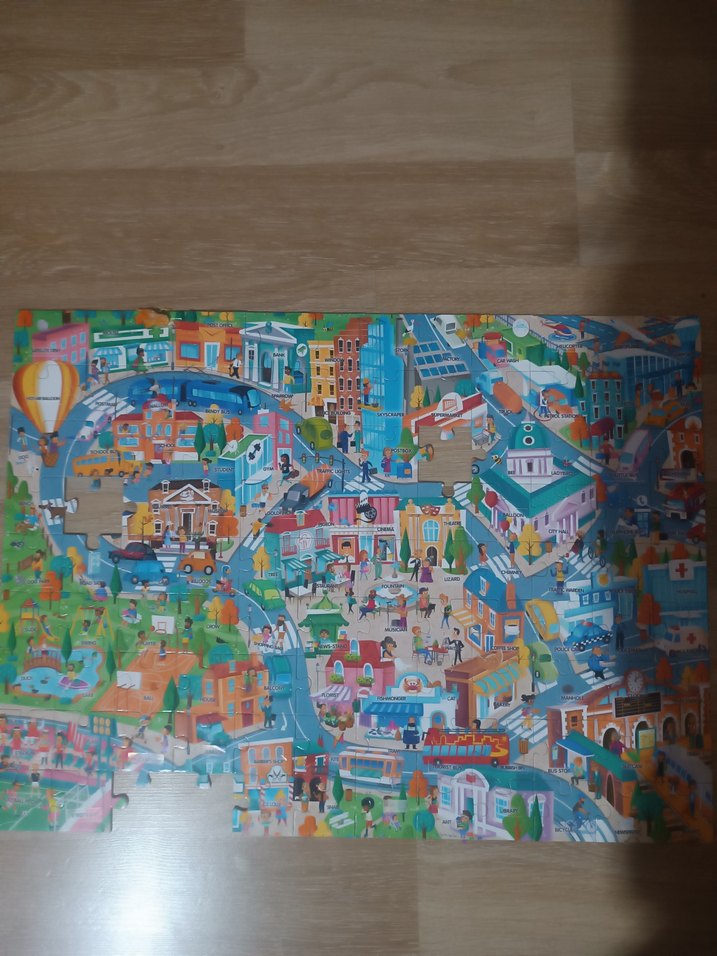 Headu Easy English Şehir Temalı Çocuk Yapbozu - Görsel 4