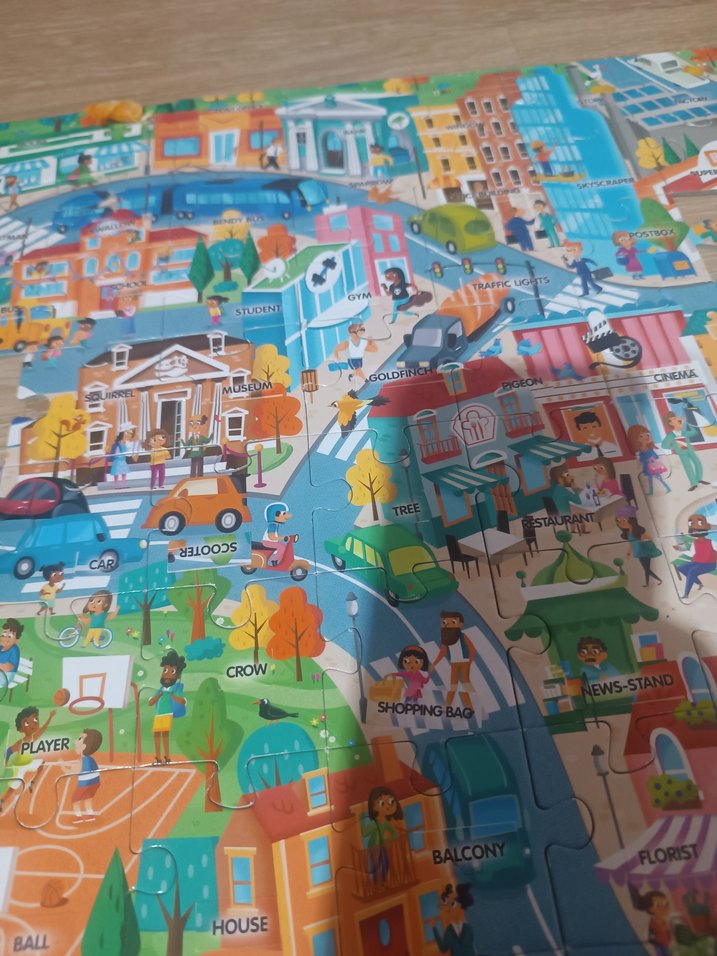 Headu Easy English Şehir Temalı Çocuk Yapbozu - Görsel 3