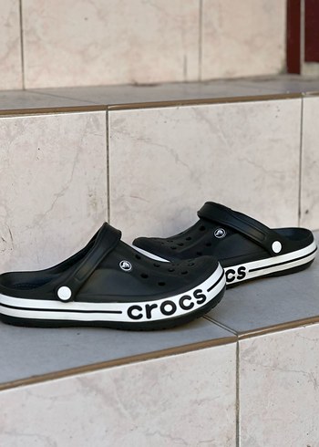 36 Beden siyah Renk Crocs Siyah Bantlı Terlik