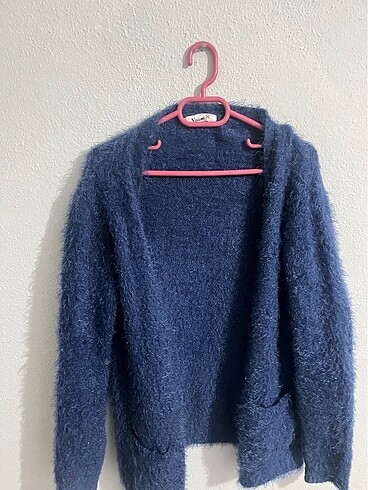 Bershka lacivert yumoş hırka