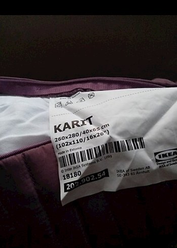 ikea çift taraflı Mor Yatak Örtüsü - Görsel 4