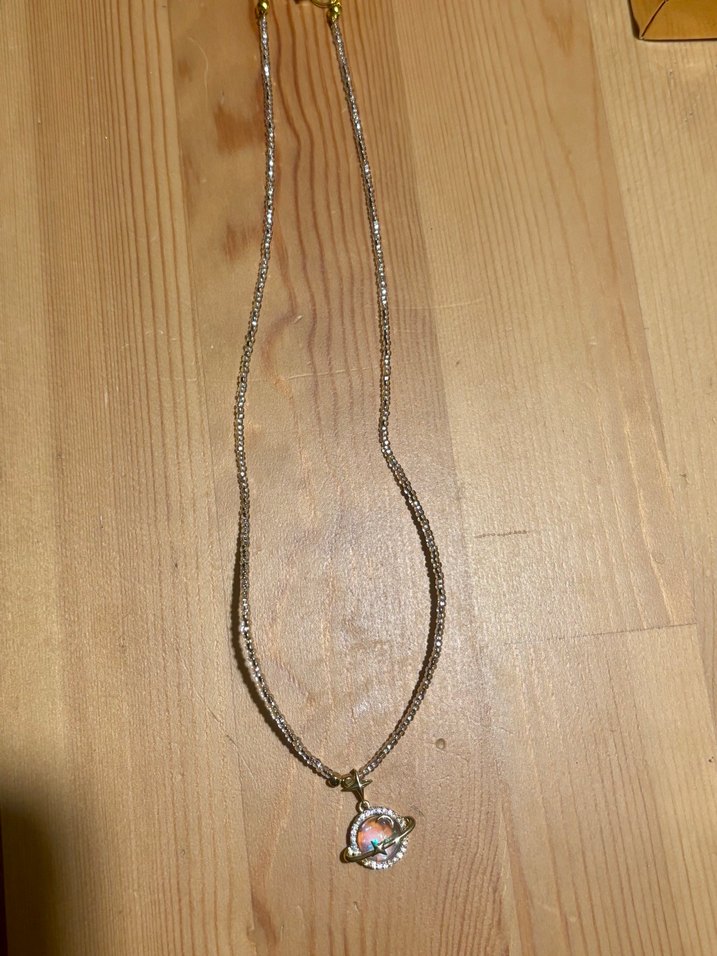 Mavi Boncuklu Yıldız ve Ay Uçlu Kolye - Görsel 3