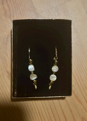 Altın Renkli Boncuklu Midi Küpe - Görsel 4