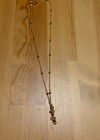 Boncuklu Altın Renkli Midi Kolye - Görsel 5