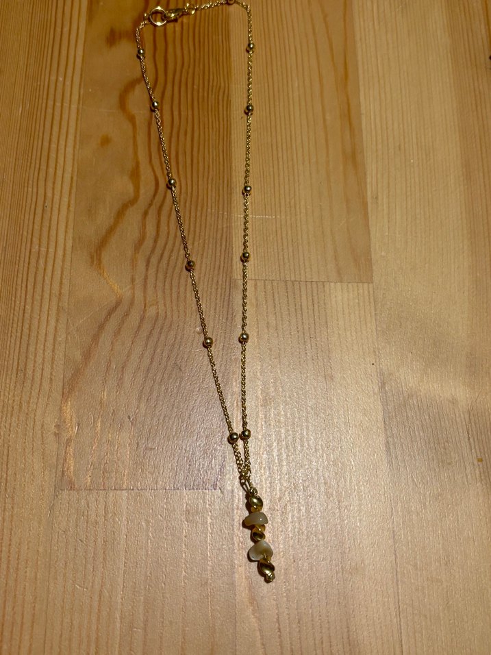 Boncuklu Altın Renkli Midi Kolye - Görsel 5