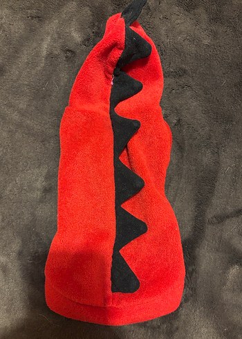 Düğmeli Kırmızı Kapüşonlu Köpek Kıyafeti - Görsel 5