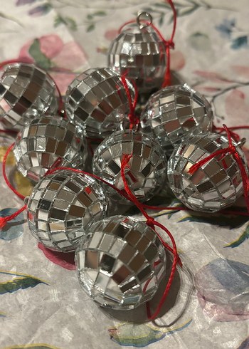 Renkli Mini Disko Topu Ağaç Süsleri - Görsel 2