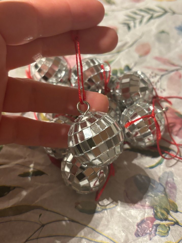 Renkli Mini Disko Topu Ağaç Süsleri - Görsel 3